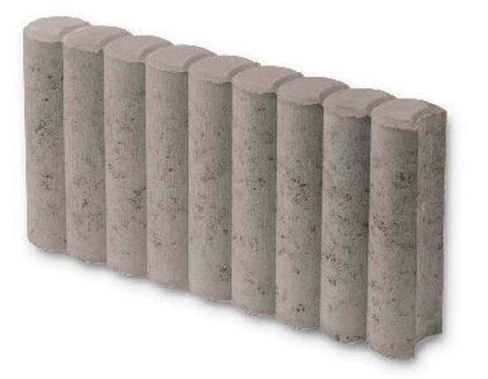 Afbeeldingen van PALISSADE BOORDSTEEN 50X25X8 ROND GRIJS
