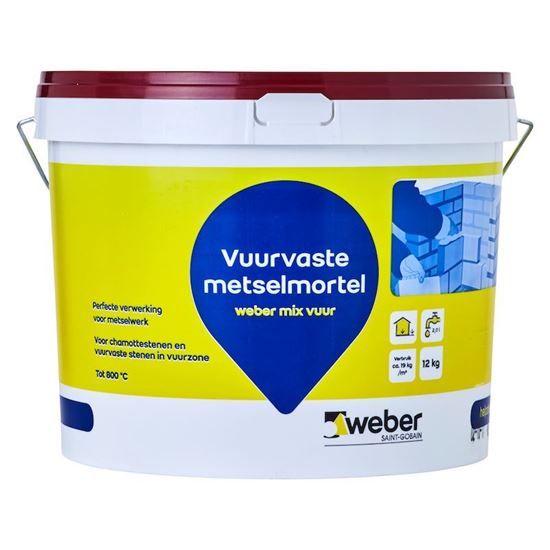 Image de Weber.mix vuur - Vuurvaste mortel emmer 12 kg