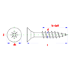 Afbeeldingen van Schroef univ. kruis - 6.00 x 60 geelverzinkt 200st