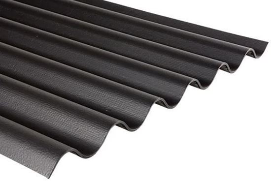 Picture of Cemfort B65 corrugated sheet of fibercement black 1220x1093 mm