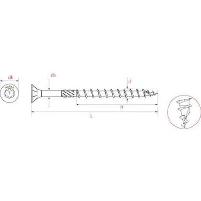 Image de Hapax constructieschroef torx flenskop 6x80 ZN