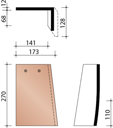 koramic tegelpan rechts