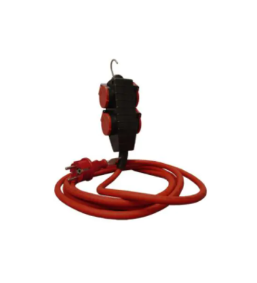 Afbeeldingen van Eloy Stopcontact + Schak. Powerstrip IP44  3G2.5 5M   230V/4x16A