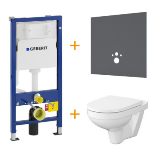 Afbeeldingen van Hangtoilet Set met Wedi I-board + toiletbril softclose