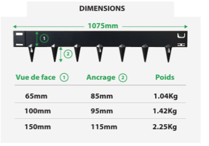 Afbeeldingen van Ecco Core Edge Cortenstaal  afboording H65cm x L108cm