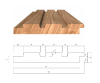 Picture of Thermowood Elsa Ayous 3650x142x20 (nuttig 132mm)