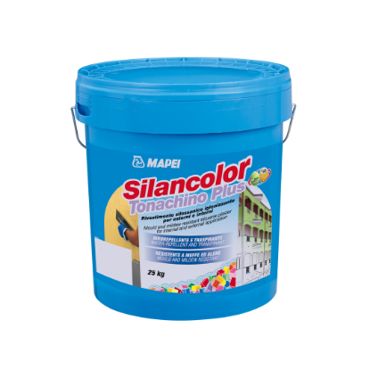 Afbeeldingen van Mapei silancolor tonachino plus 1.5 wit 25kg