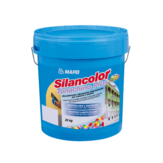 Afbeeldingen van Mapei silancolor tonachino plus 1.5 wit 25kg