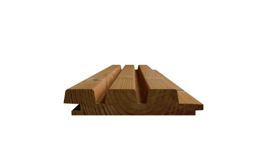 Afbeeldingen van Thermowood Triple Vuren 3000x128x27mm (143,5 mm)