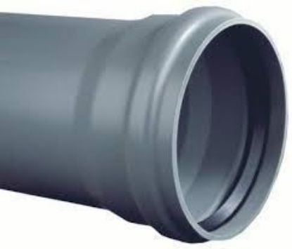 Afbeeldingen van PVC Buis grijs 3.2 + rubber MOF SN4 3m Ø125