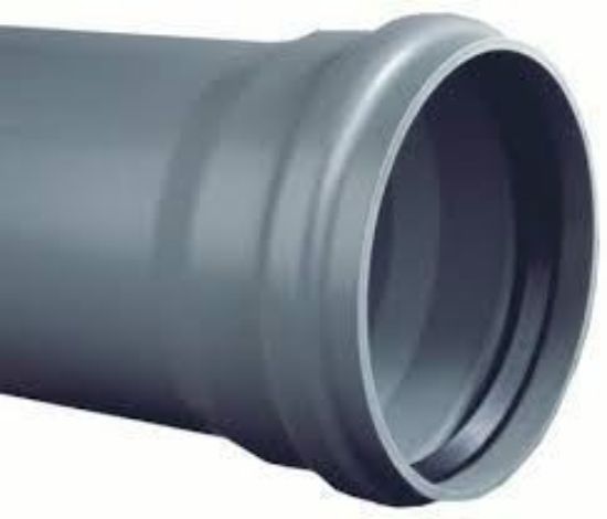 Afbeeldingen van PVC Buis grijs 7.9 + rubber MOF SN2 3m Ø400