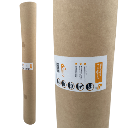 Toon details van BP De Witte Professionele Stucloper Protectiekarton Eco Bruin Wit 75m2 Afbeeldingen van BP De Witte Professionele Stucloper Protectiekarton Eco Bruin Wit 75m2