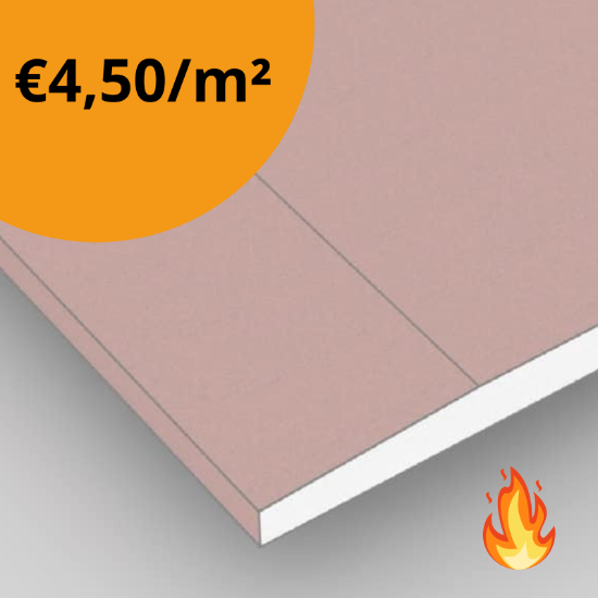 Image de Gipsplaat RF Rood AK 260x120cm 13mm LOT